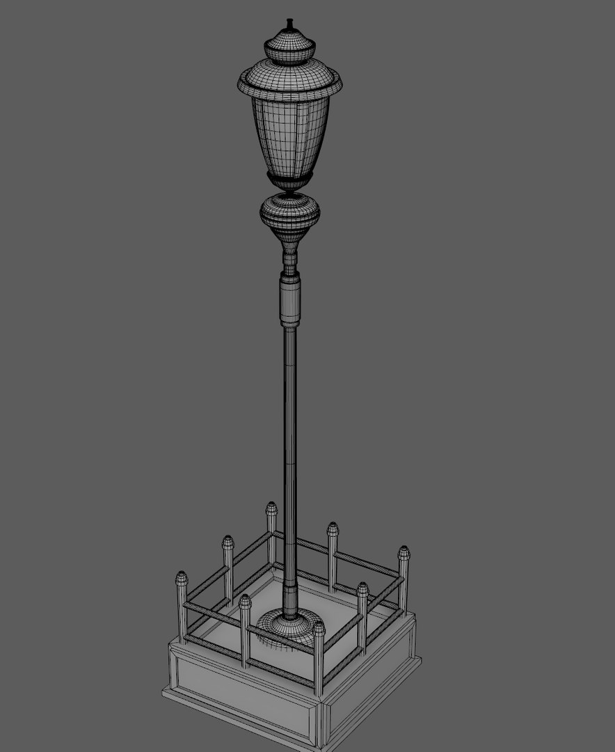 Free 3D Street Retro Lamp Model - TurboSquid 1403123