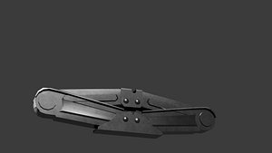 Animated scissor jack with up- down animation 3D model