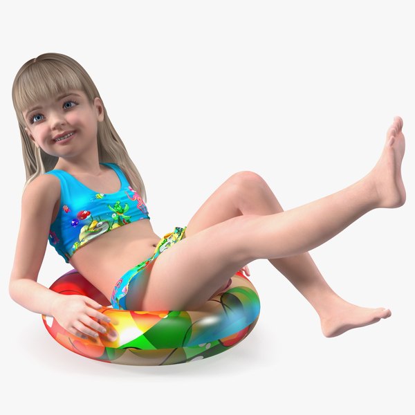 Swims Child Girl Beach Style 3D