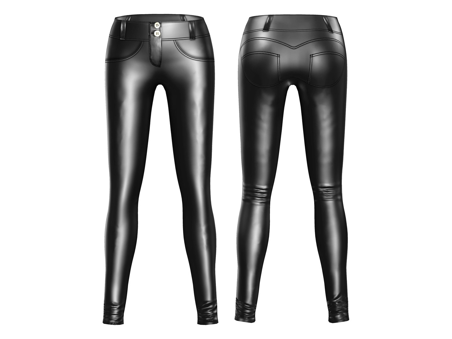 Skinny Leather Pants 3D Model - TurboSquid 1804627