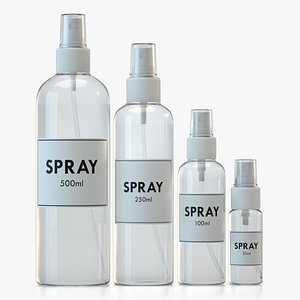 3D spray bottle model