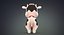 cute cartoon cow 3D model