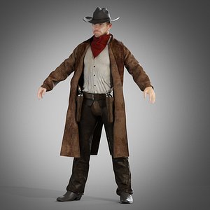 Cowboy in a coat