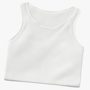 Sleeveless Folded Female Type 02 Blank White and Branded Heather