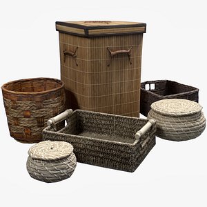 Home Baskets Set 3D model