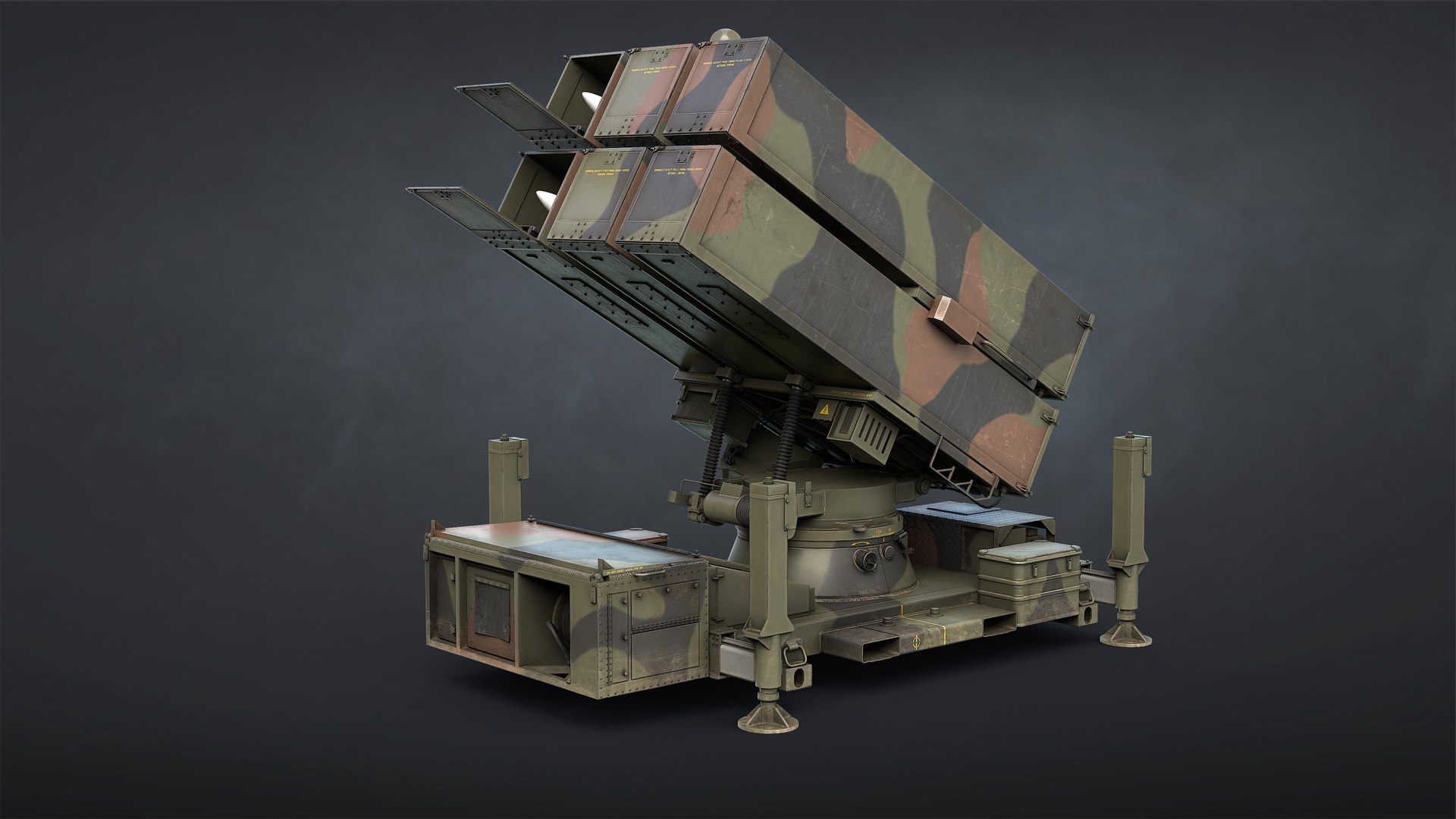 NASAMS Anti-Aircraft Missile Launcher Game Ready 3D Model - TurboSquid ...