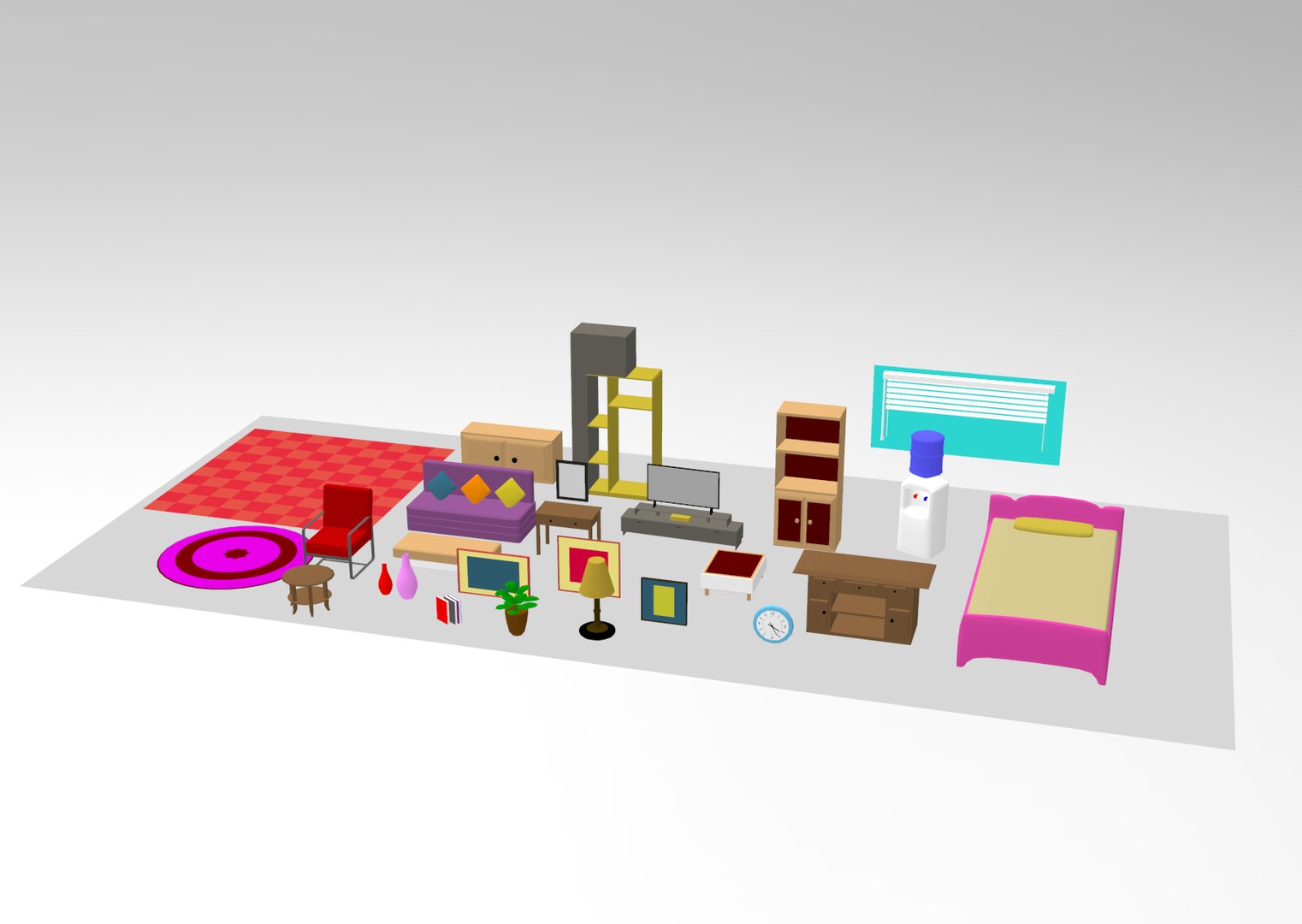 3D cartoonish room interior https://p.turbosquid.com/ts-thumb/T7/reFICl/QlRdWCCp/ss04/png/1600239344/1920x1080/fit_q87/9a30dbebcd474c793d2504fa9fbb73b12d210602/ss04.jpg