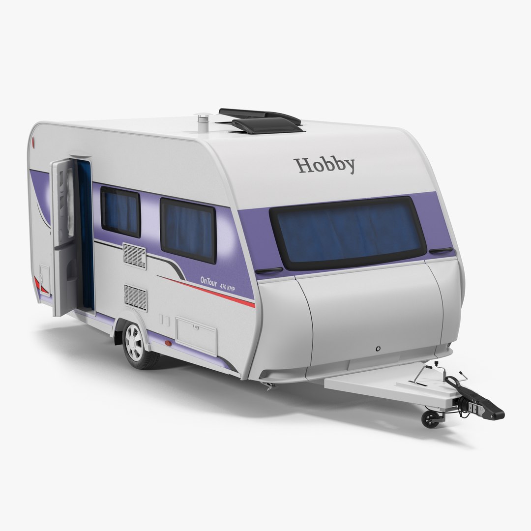 Hobby Caravan Ontour Rigged 3D Model 3D model preview