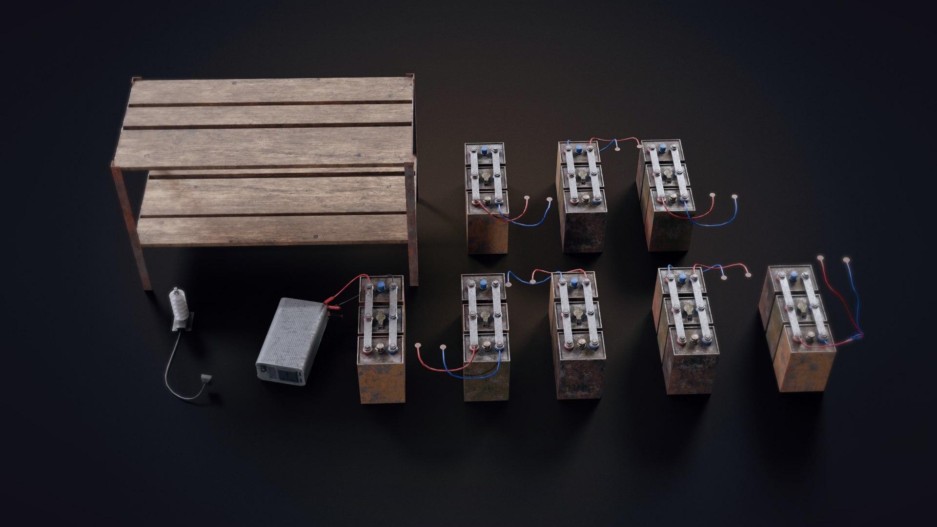 3D battery bank model https://p.turbosquid.com/ts-thumb/T7/xBO1qA/mn/r13/png/1604954332/1920x1080/fit_q87/102e2cb8a52c7364b3b9e6e569aa6f968ec45540/r13.jpg