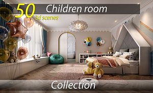 3D children bedroom scene  3d model download model