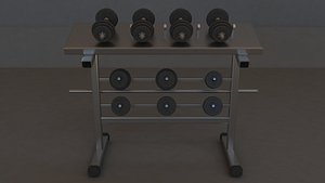 3D dumble stand model