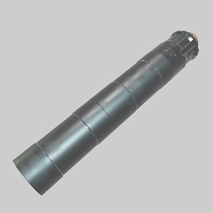 3D Rugged Supressor Silencer Obsidian 45 ACP model