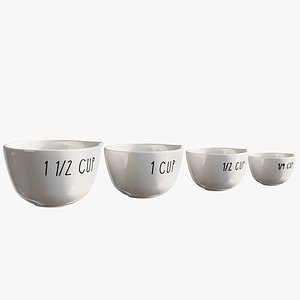 realistic measuring cups 3D