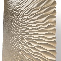 panel decorative 3d wave mdf modern laser perforated wall board art sable carved marotte