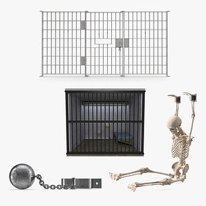 Prison Space with Male Skeleton Collection