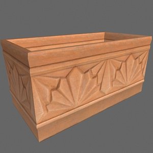 terra cotta planter box 3d 3ds