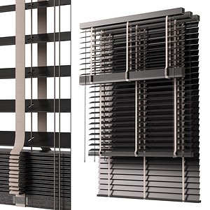 3D Wooden Blinds Set 41
