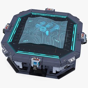 Sci-Fi Table with Hologram