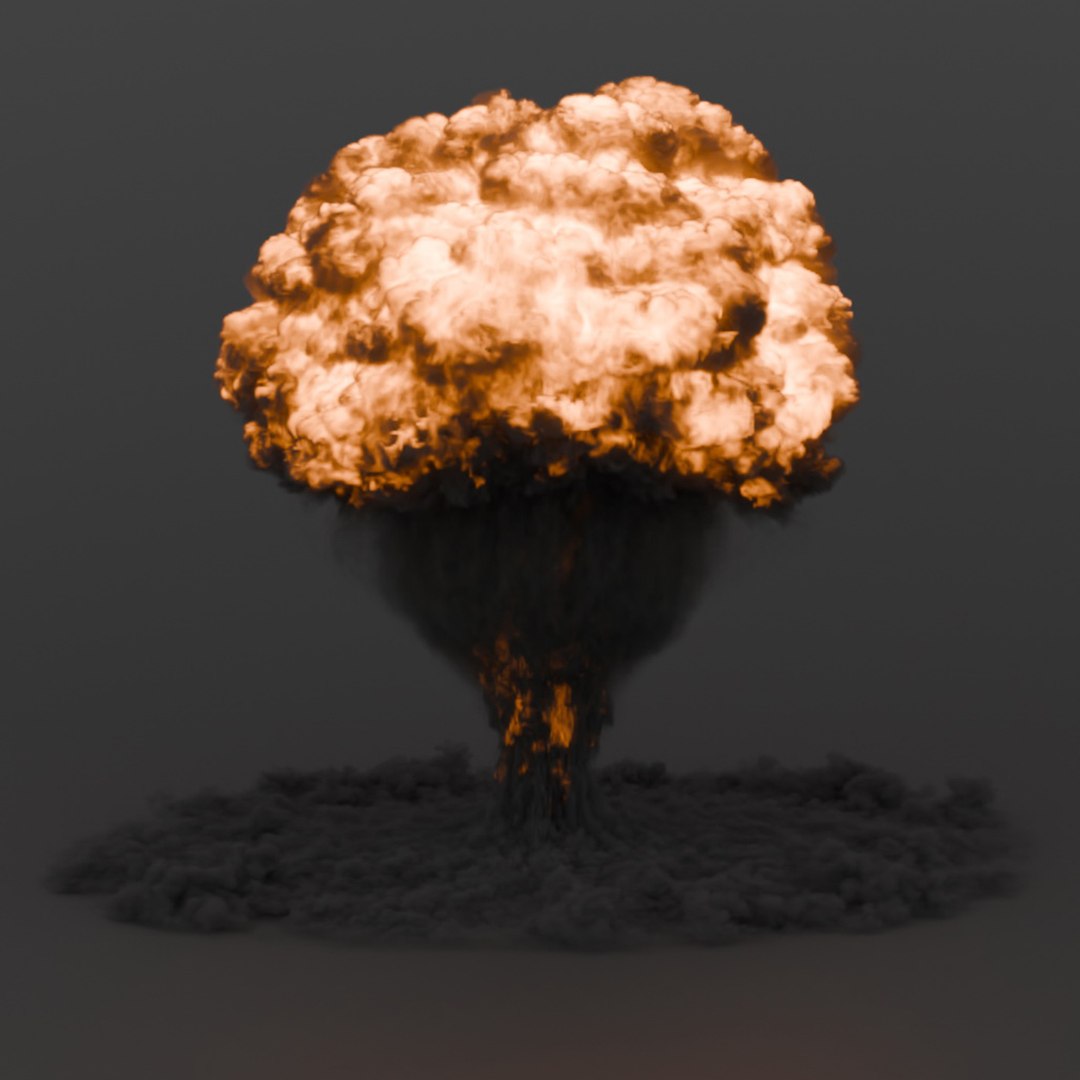 Radiation Burst Fire Cloud VDB For Blender 3D model preview