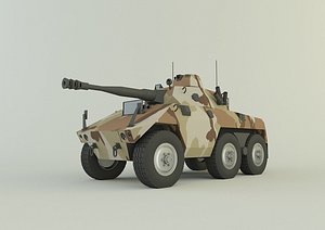 EE-9 Cascavel military vehicle 3D model