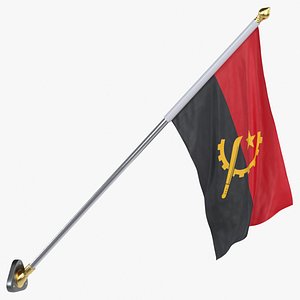Angola Cloth Flag Wall Mount Animated Loop
