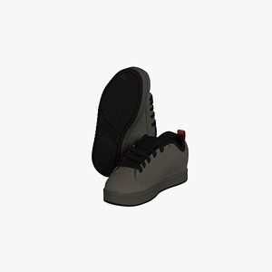 DC Court Graffik Grey  Black Skate Shoes model