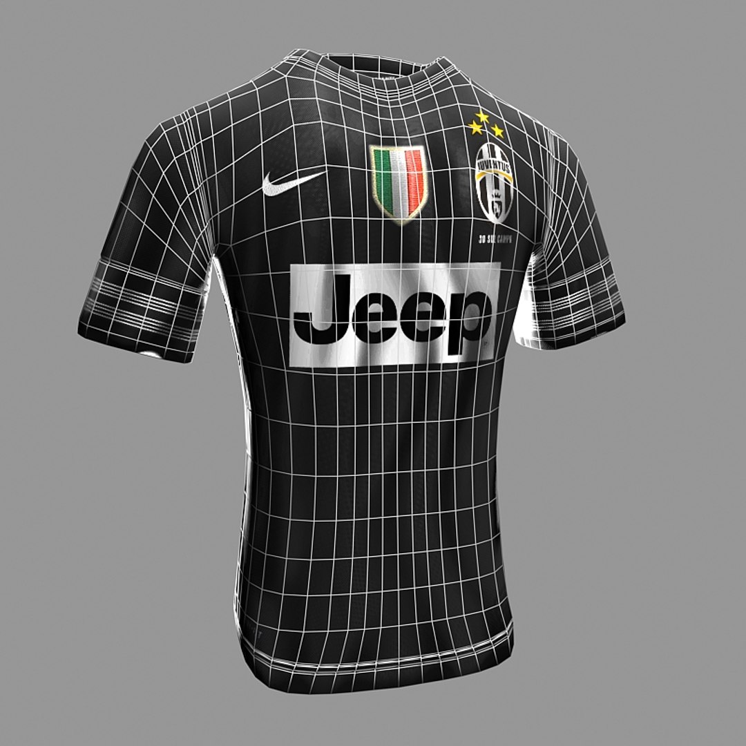 3d Model Of Realistic Juventus Soccer Jersey