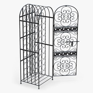 Lockable Wine Rack New Open