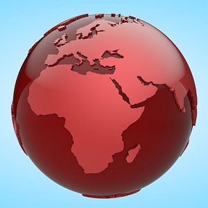 3D Earth Globe Extrude 3D model