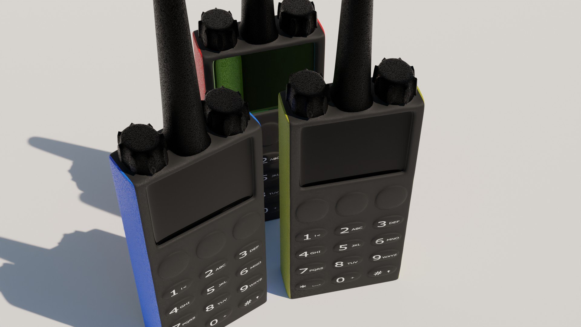 3D portable radio walkie talkie in three colors https://p.turbosquid.com/ts-thumb/T8/mY0ZRo/MJ/3/jpg/1685970848/1920x1080/fit_q87/b68d9d8d91848b84970f7b43e181275ec3dcc19c/3.jpg