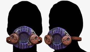 3D Gas mask respirator scifi futuristic model 3D model