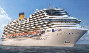 realistic cruise ship costa 3D model