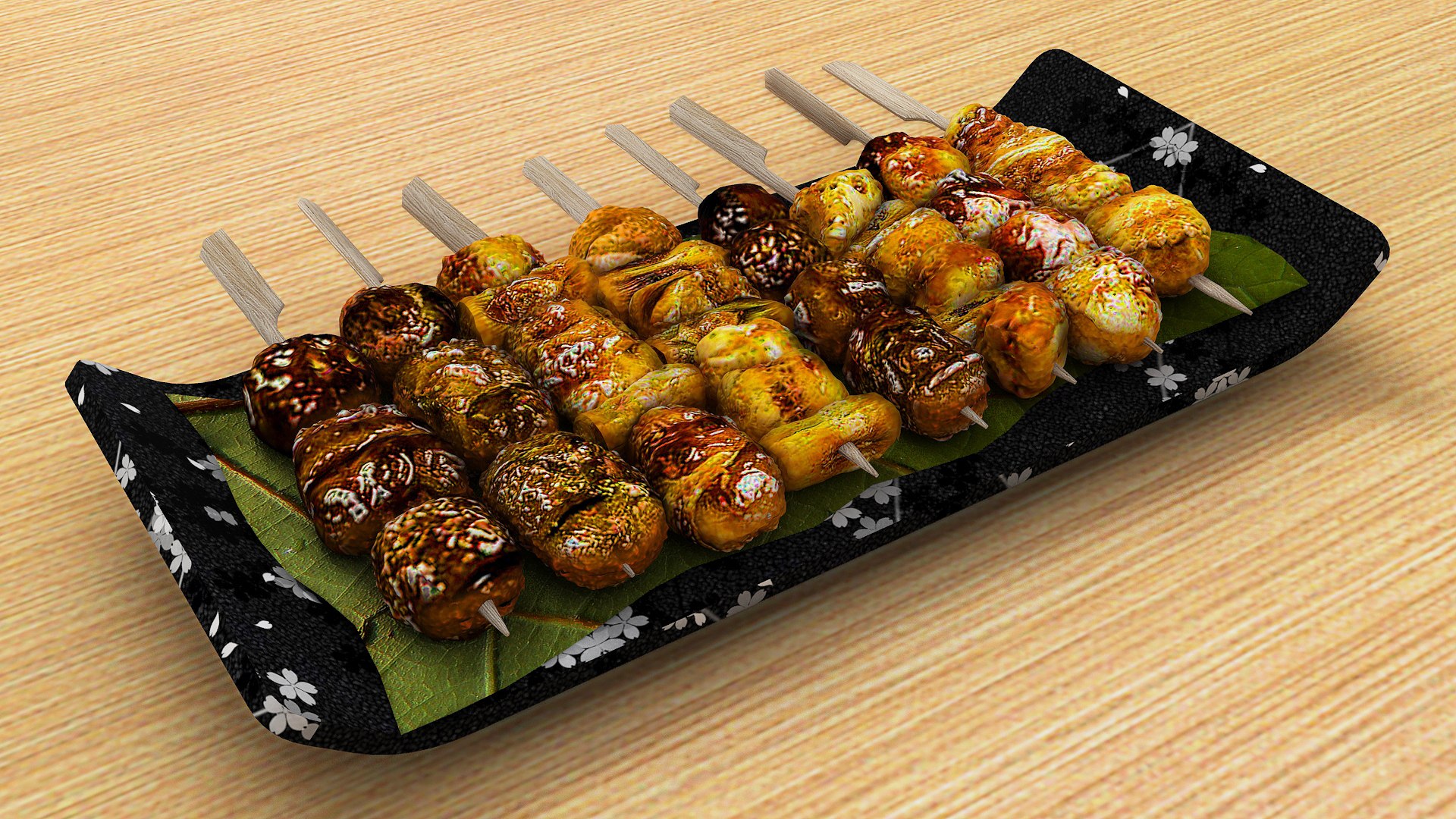 Yakitori Japanese Skewered Chicken 3D model https://p.turbosquid.com/ts-thumb/T8/okzCyc/Do/yakitoriv5/jpg/1657598424/1920x1080/fit_q87/2355ce2dd07cc3dd2505076de57fb0dd9355849e/yakitoriv5.jpg