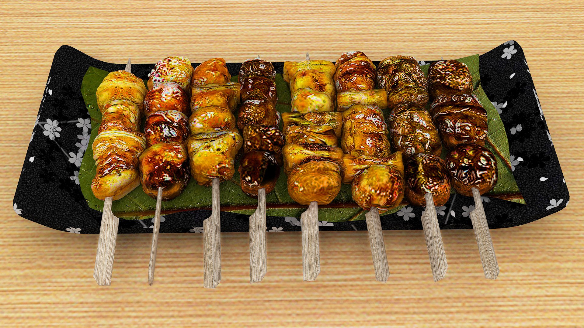 Yakitori Japanese Skewered Chicken 3D model https://p.turbosquid.com/ts-thumb/T8/okzCyc/NU/yakitoriv2/jpg/1657598421/1920x1080/fit_q87/70d742d97b3aaa63bc0a0f10f5b35192649f5e5d/yakitoriv2.jpg