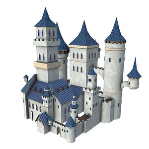3D fantasy medieval castle model