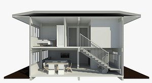 Low cost house 25R10 3D model