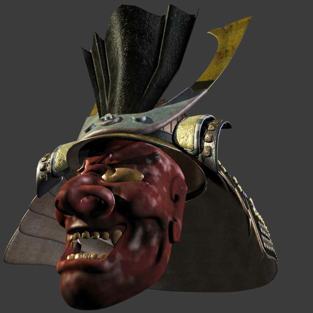 3d Model Of Feudal Oni Helmet