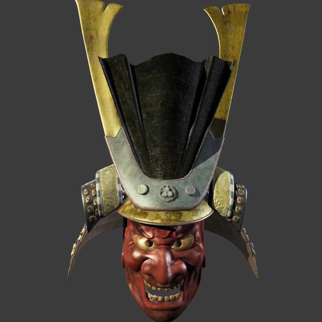 3d Model Of Feudal Oni Helmet