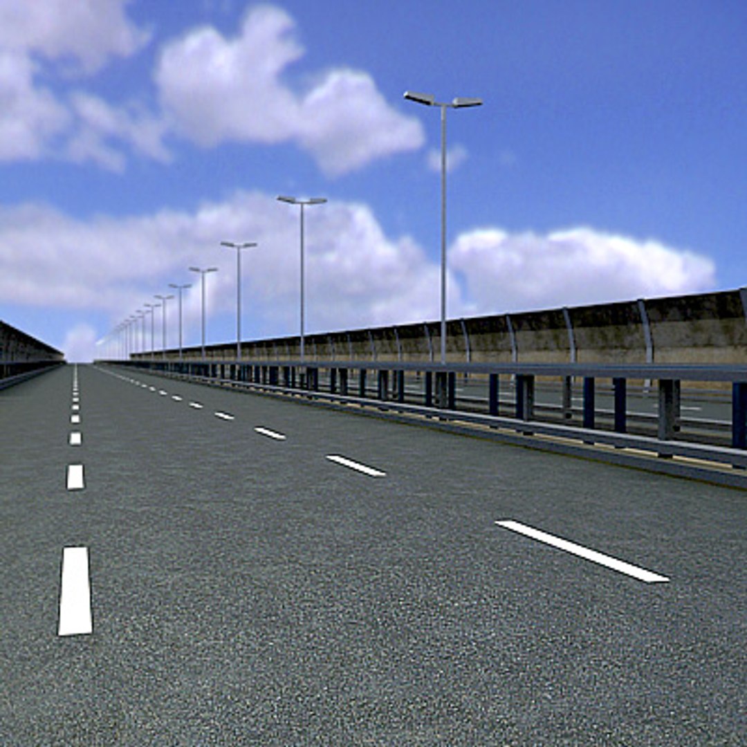 3d Model Autopista Highway Segment