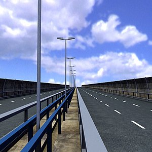 3d model autopista highway segment