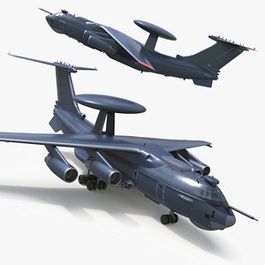 3D Airborne Radar Patrol Plane Rigged model