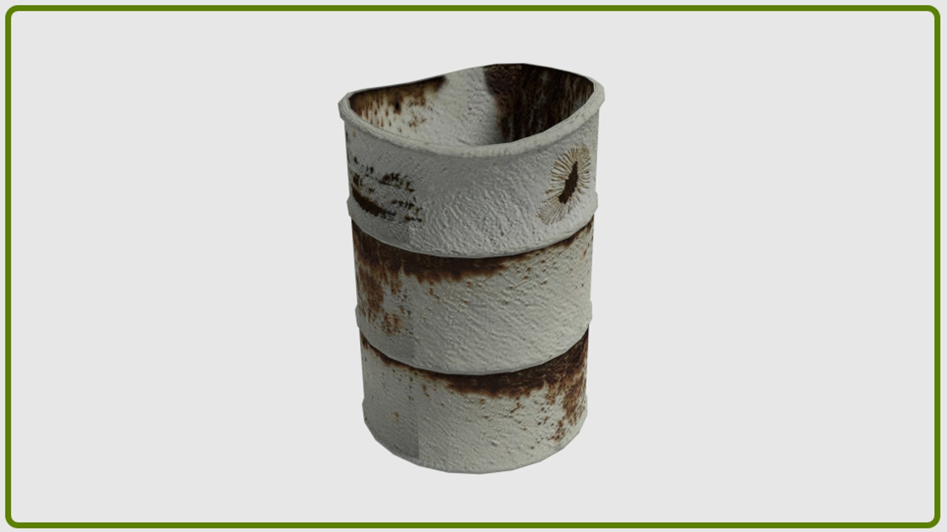 Free Rust Barrel 3d Model
