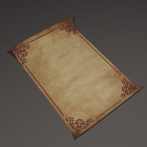 3D model Old paper