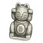 Gato da sorte de pedra