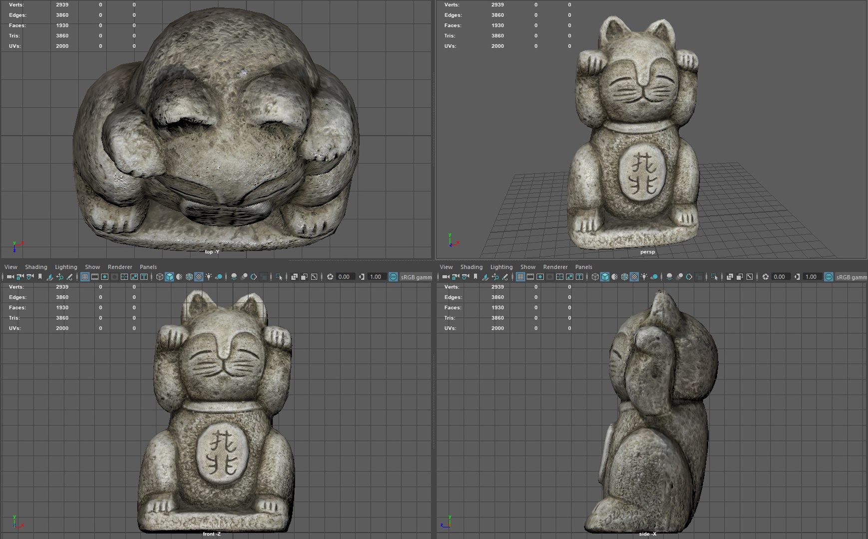 Stone Lucky Cat 3D https://p.turbosquid.com/ts-thumb/T9/BIZ6qi/YF/render6/jpg/1716311541/1920x1080/fit_q87/d0dee82209c1f6b4f1faedb9a41bd729168b6d45/render6.jpg