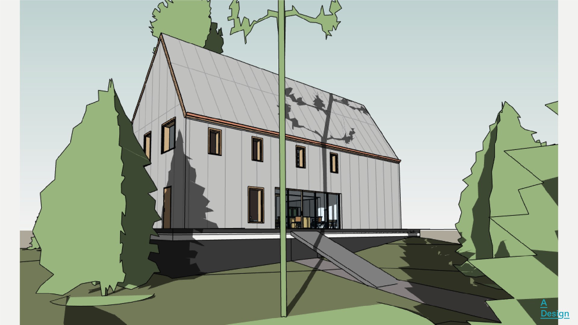 Barn House 2 - Revit 3D Model 3D - TurboSquid 2017794