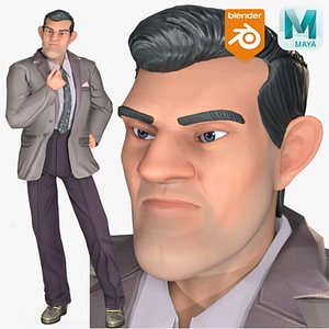 3D Cartoon Rigged Boy-Stive Character 3D Model model