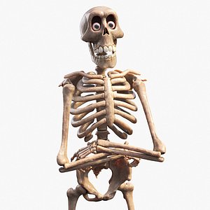 3D cartoon skeleton model
