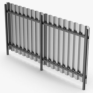 3D Construction Metal Fence1 model