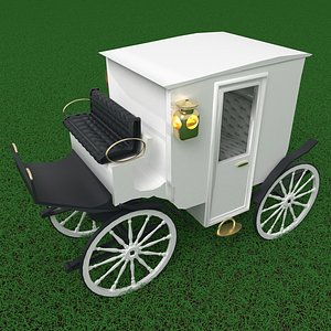 white lady carriage v2 3D